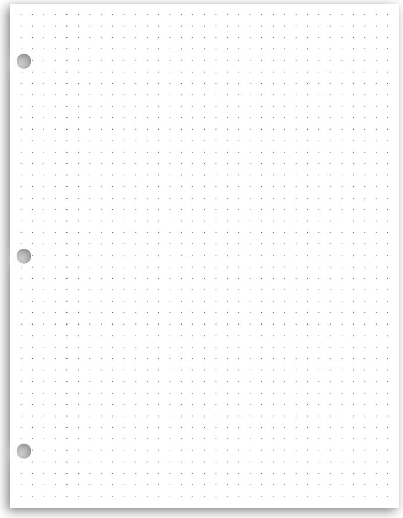 Eleven Discs Pure Dot Grid Premium Heavyweight Letter 3 Hole Punched Notebook Paper (40 Sheets) - Image 1